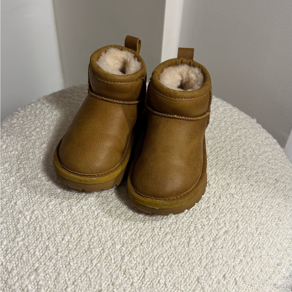 UGG Leather Tan Kids Boots